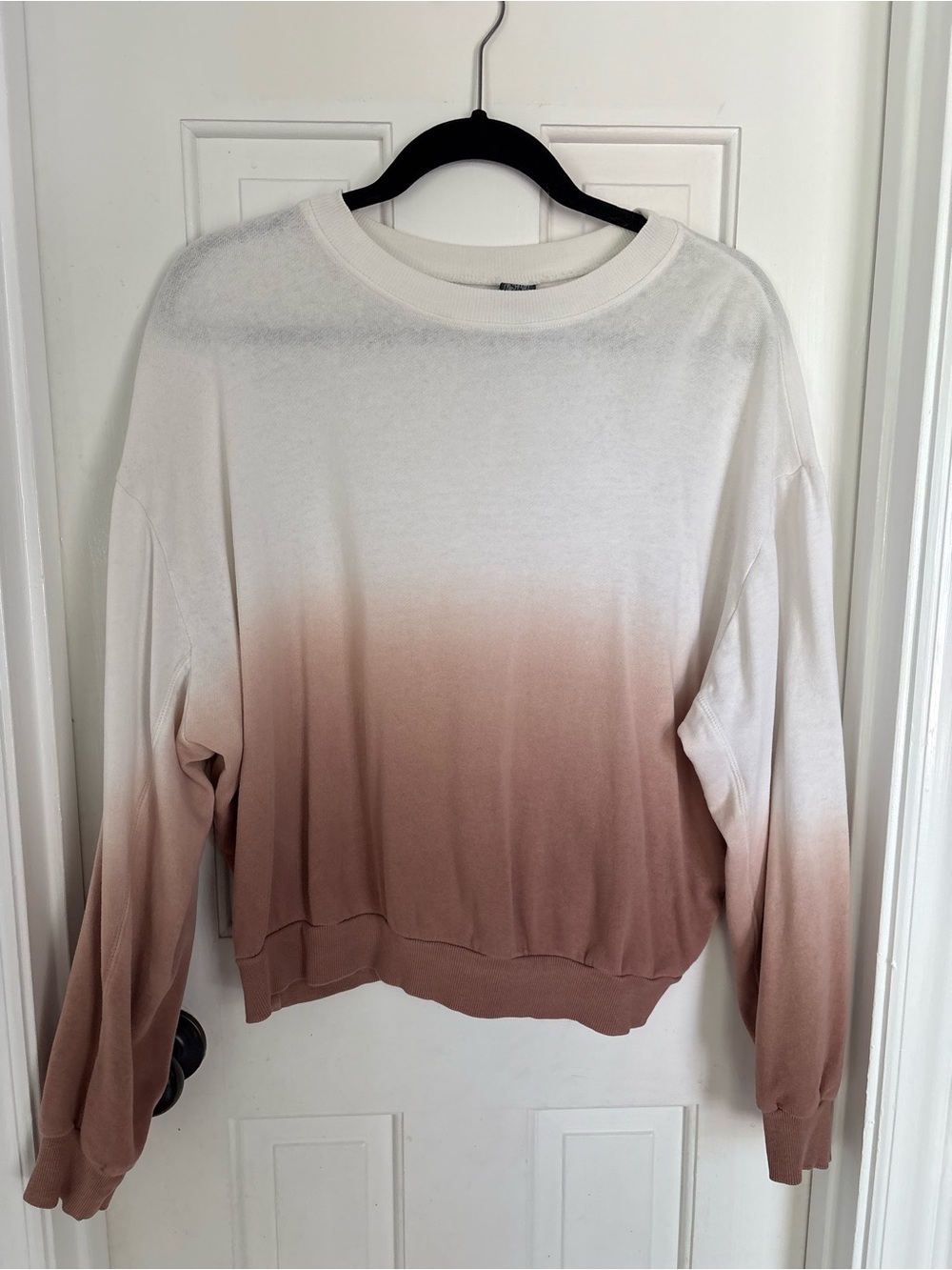 wild fable White Crewneck Sweatshirt with Black Tag Detail